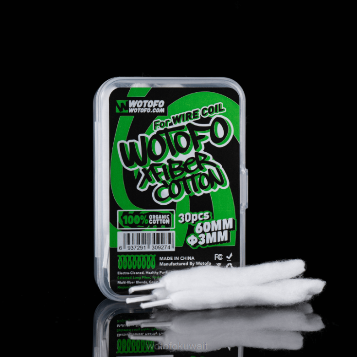 Wotofo Puff - Wotofo قطن اكس فايبر 3 مللي متر-30 قطعة سميكة 6NLZ0316