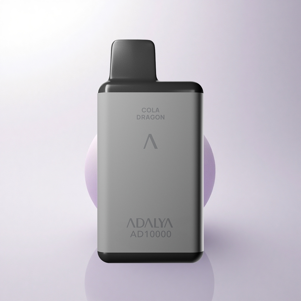 Adalya AD 10000 Puffs نقطة النعناع الرمادي الفضي مع إضاءة زرقاء
