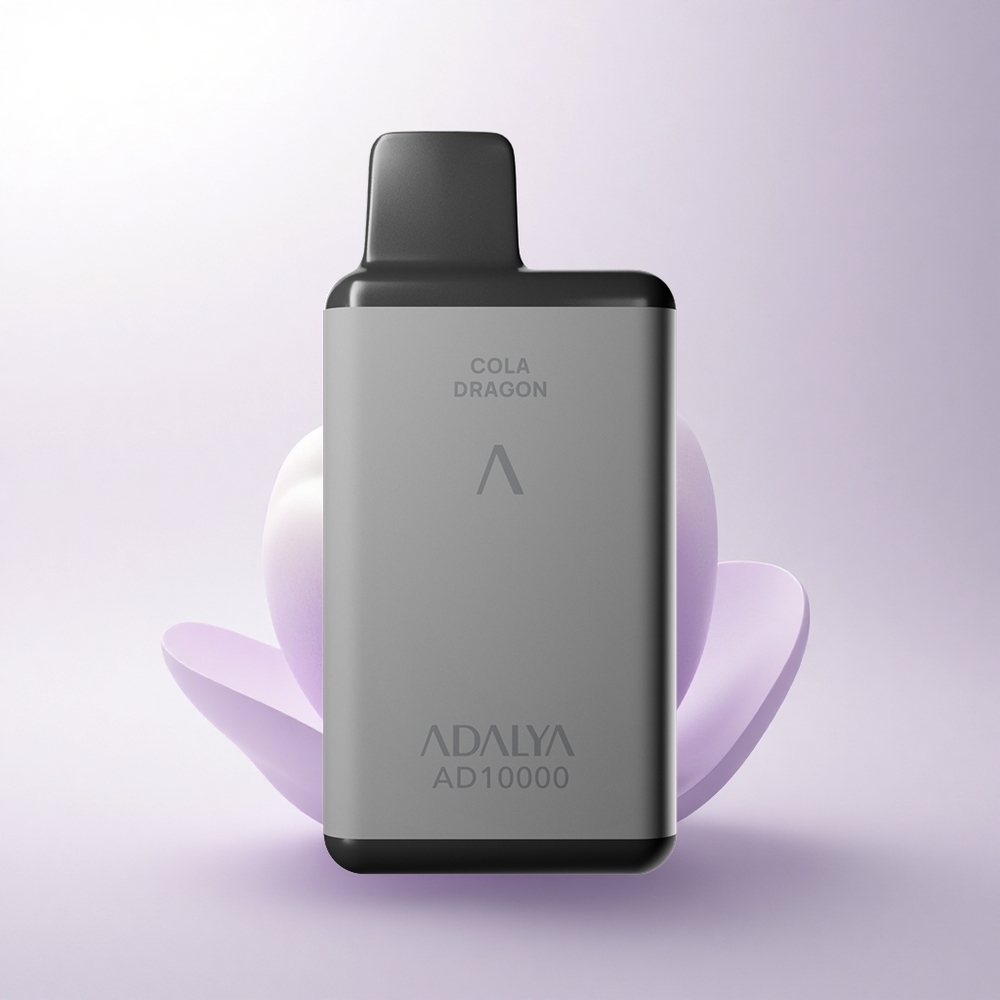 Adalya AD 10000 Puffs لورد رمادي الفضاء بشحن USB-C وبطارية 650 ملي أمبير