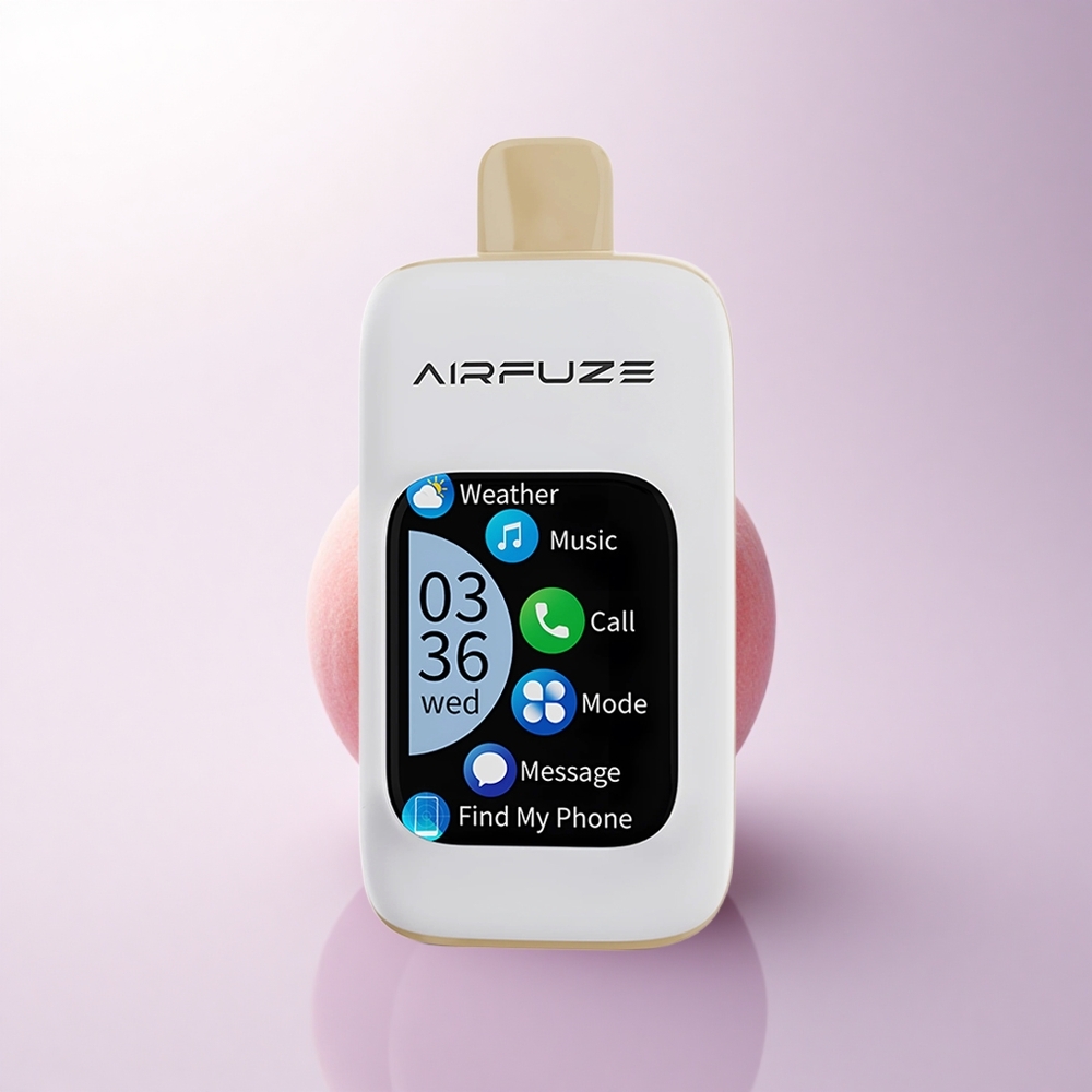 AirFuze Smart Pro 40000 Puffs الخوخ العصيري مع شاشة لمس ذكية و 20مل عصير إلكتروني