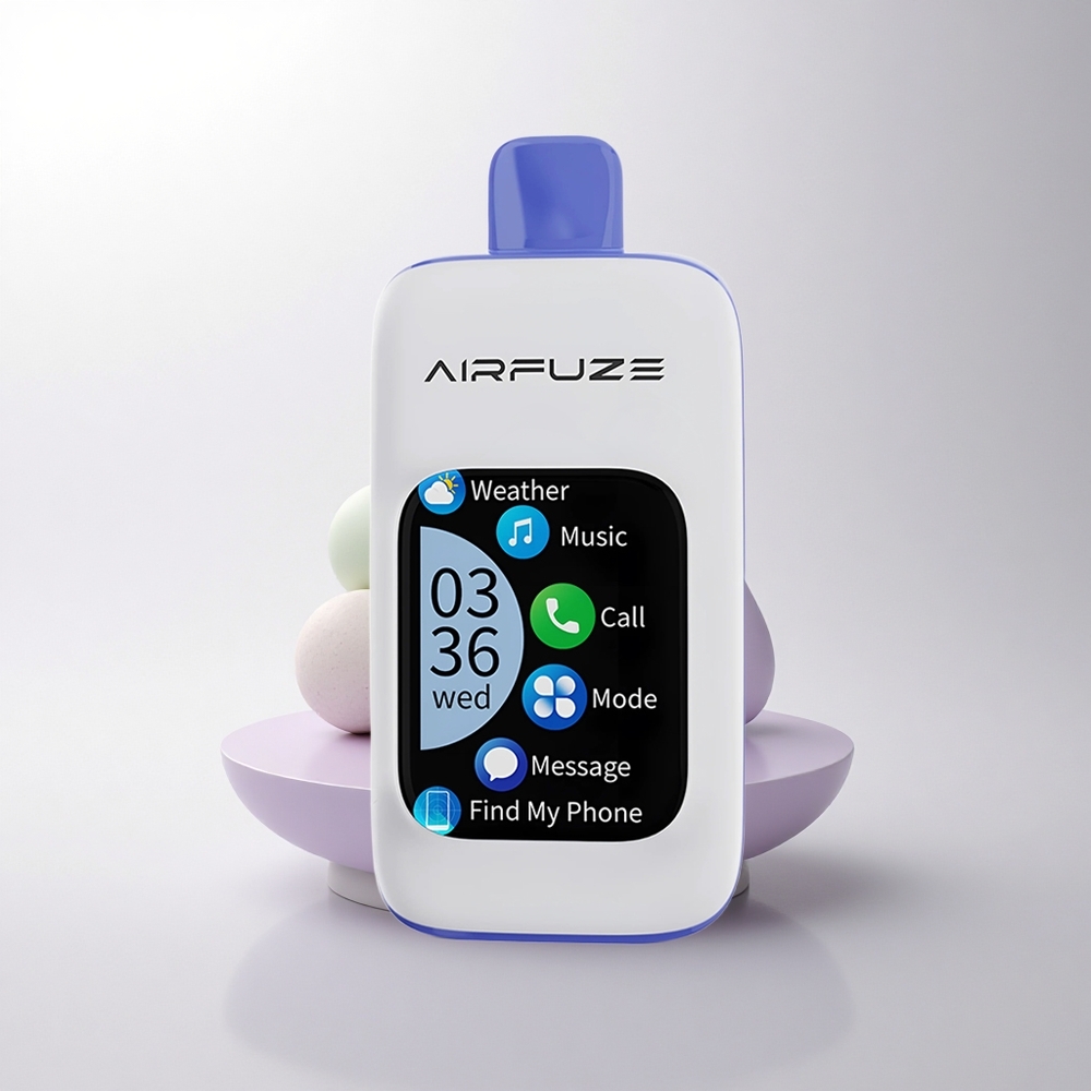 AirFuze Smart Pro 40000 Puffs نعنعة ميامي الذكية مع شاشة لمس و 20مل عصير وبطارية قابلة للشحن