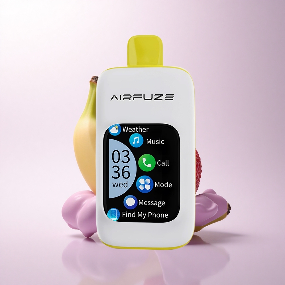 AirFuze Smart Pro 40000 Puffs فراولة موز مع شاشة ذكية و 3 مستويات