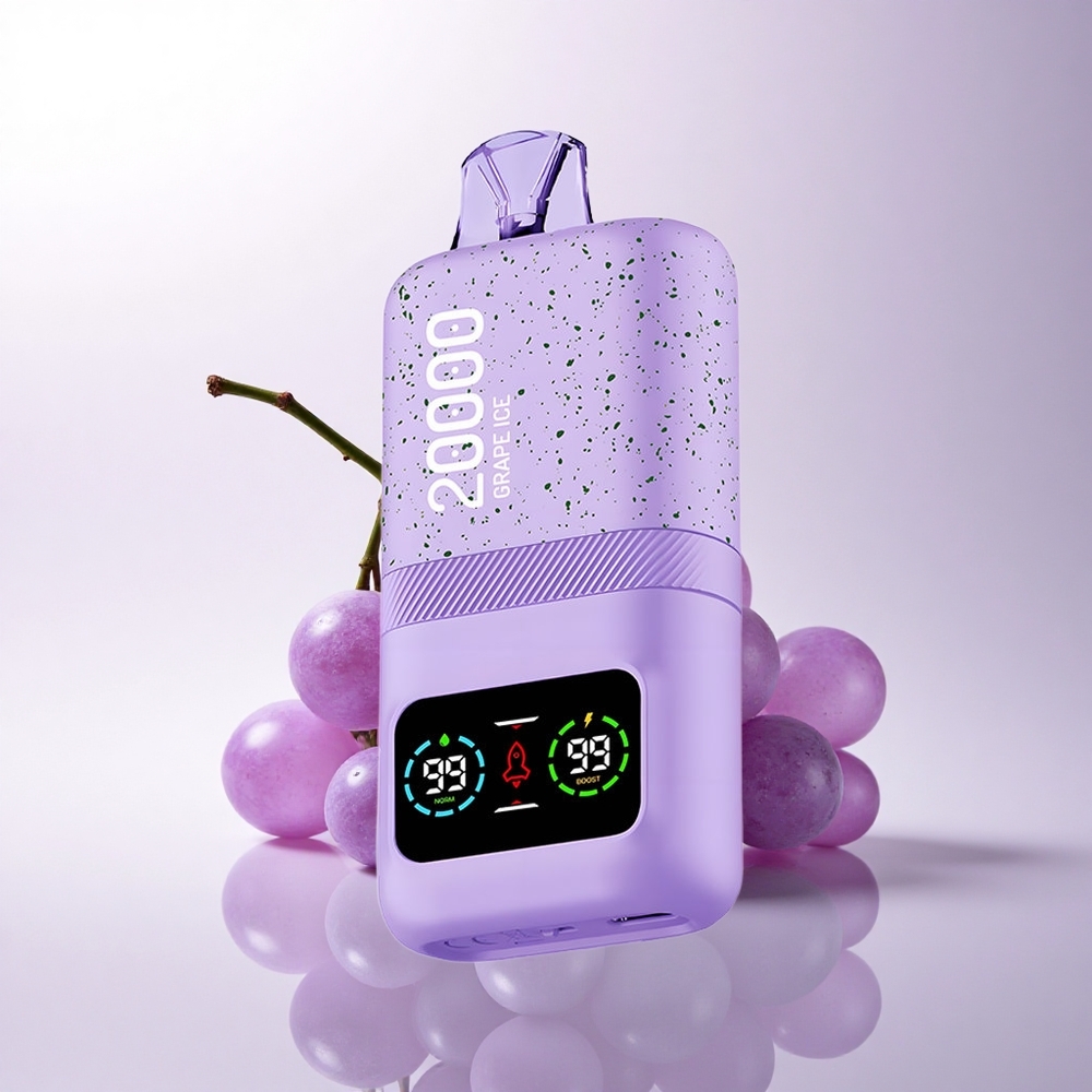 Aivono Aim Magic 20000 Puffs عنب الجليد مع ملفين مزدوجين وشاشة إل سي دي
