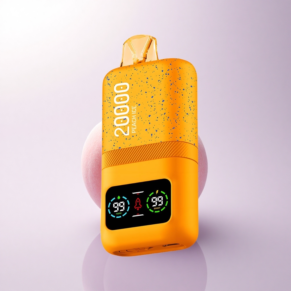 Aivono Aim Magic 20000 Puffs خوخ جليدي مع ملفين مزدوجين وشاشة LCD