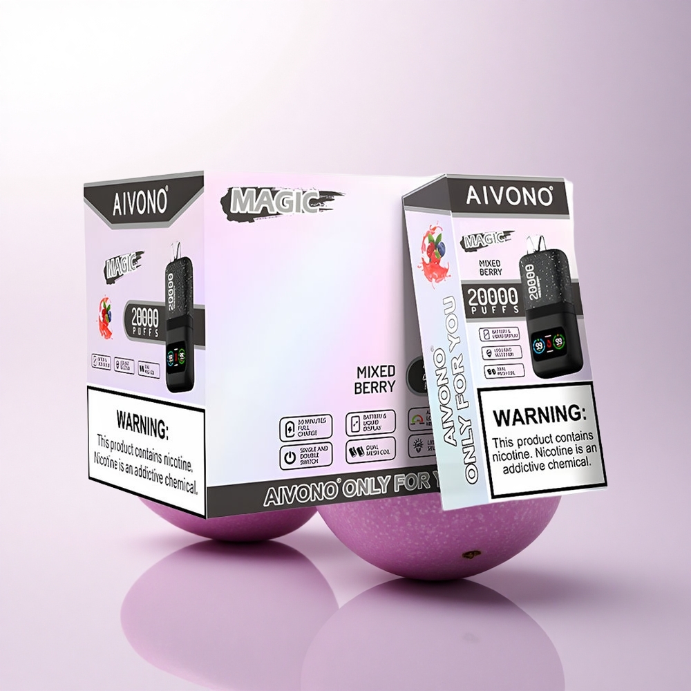 Aivono Aim Magic 20000 Puffs توت مشكل مزدوج شبكية شاشة LCD شحن Type-C