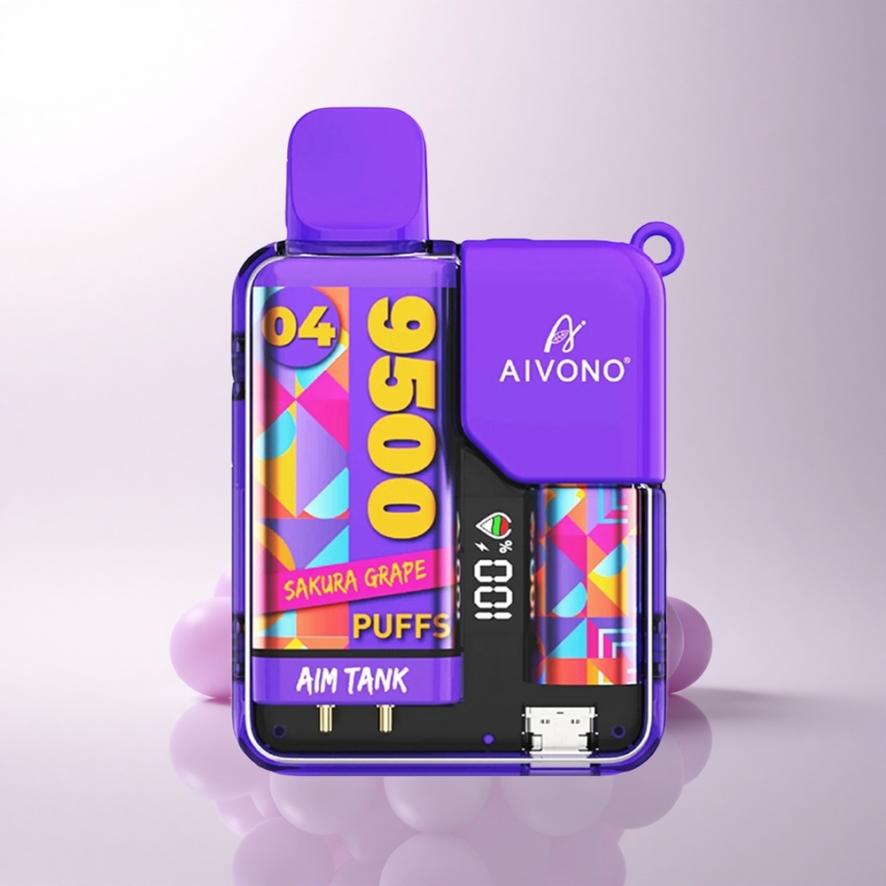 Aivono Aim Tank 9500 Puffs عنب الساكورا إل سي دي 18 مل 5%
