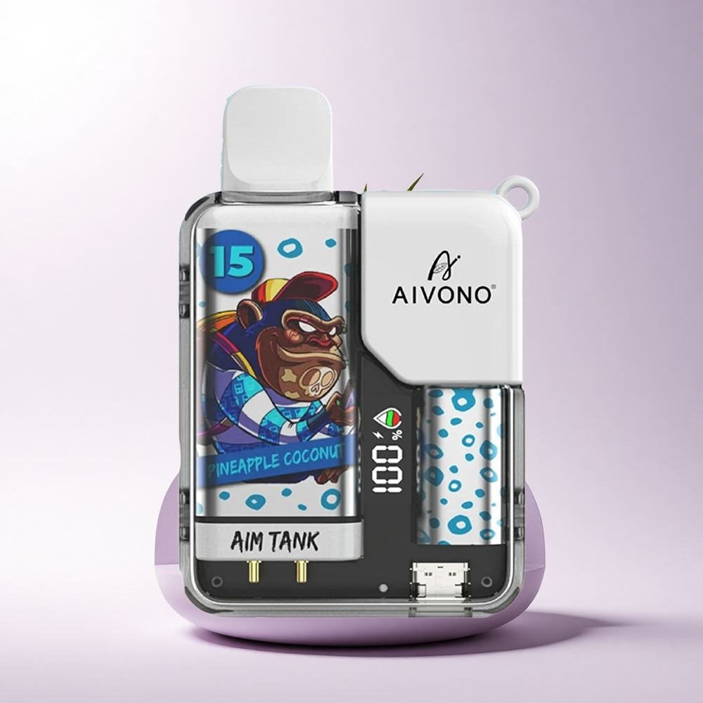 Aivono Aim Tank 9500 Puffs أناناس جوز الهند 18 مل 650 مللي أمبير 0%