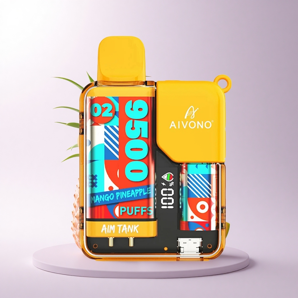 Aivono Aim Tank 9500 Puffs مانجو أناناس 650mAh شاشة LCD