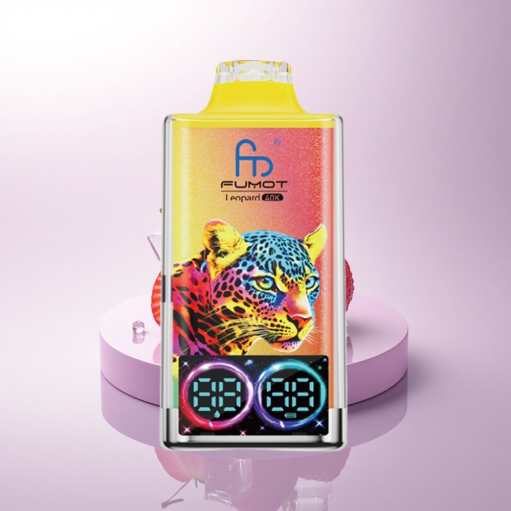 Fumot Leopard 40K Puffs فراولة آيس - 5% نيكوتين، شحن Type-C، بطارية 700mAh