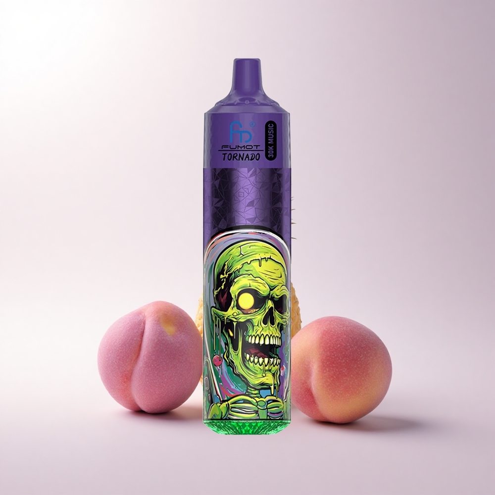 Fumot Randm Tornado 30000 Puffs خوخ مانجو أناناس مع شبكة 1.0 أوم وعرض LED