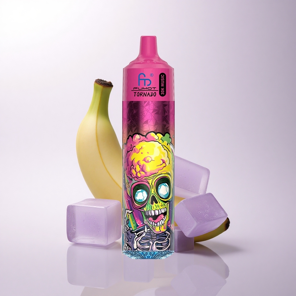 Fumot Randm Tornado 30000 Puffs آيس الموز 30 مل شبكة 5٪
