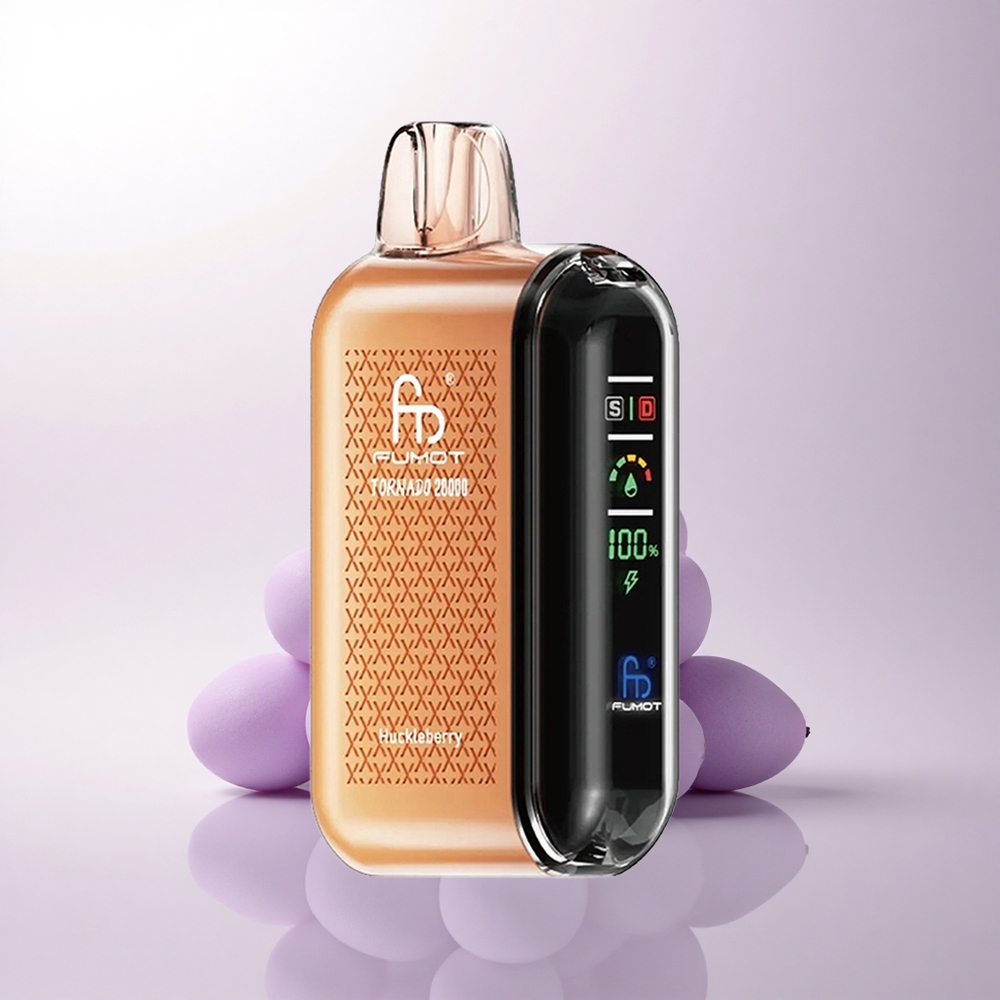 Fumot Tornado 20000 Puffs توت العليق المزدوج مع شاشة ذكية
