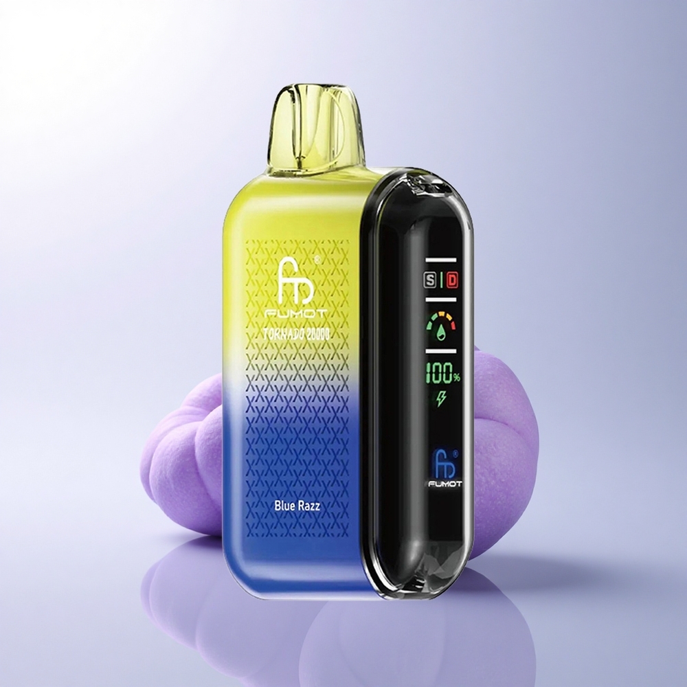 Fumot Tornado 20000 Puffs أزرق توت مزج شبكة مزدوجة