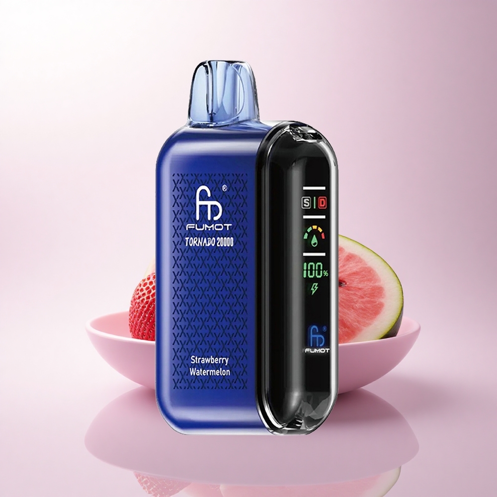 Fumot Tornado 20000 Puffs فراولة بطيخ بشاشة ذكية وملف مزدوج