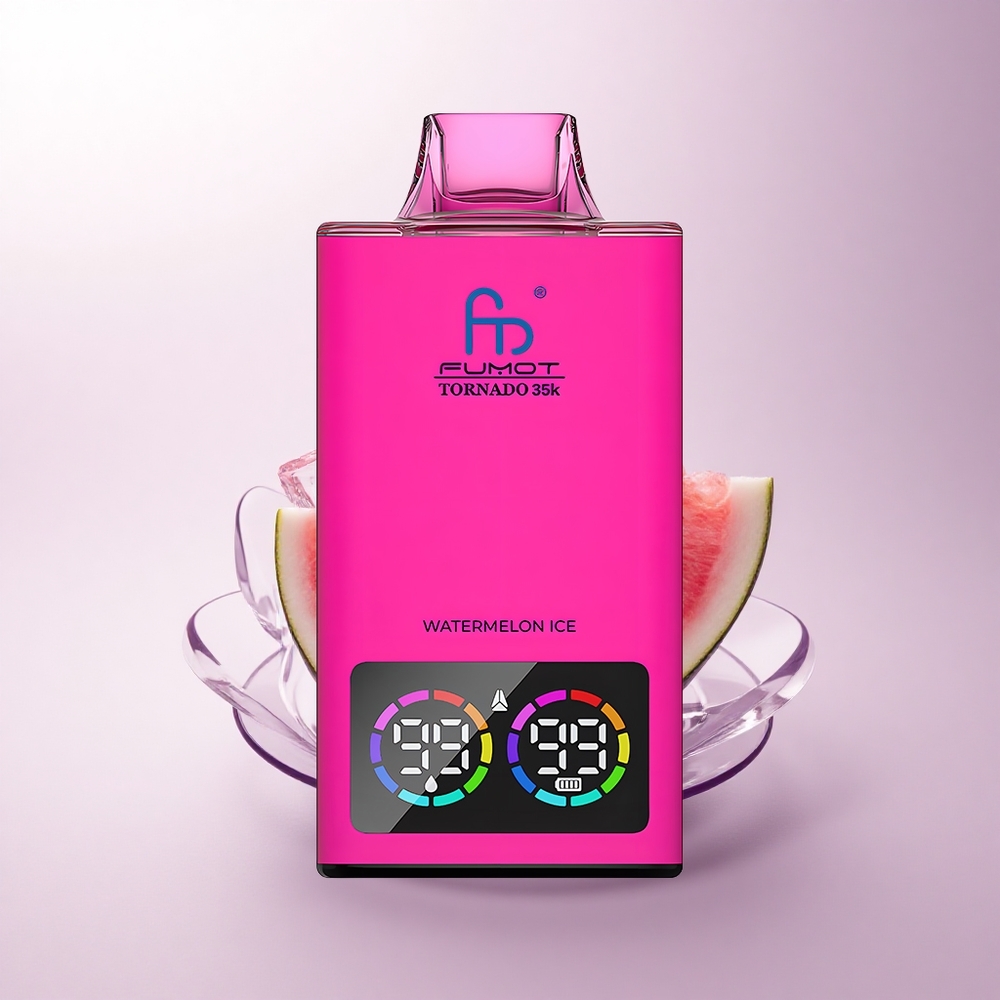 Fumot Tornado 35000 Puffs بطيخ ثلج بضوء RGB مزدوج