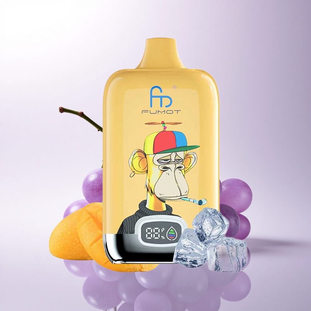 Fumot Tornado Digital Box 12000 Puffs عنب الجليد مع شبكة