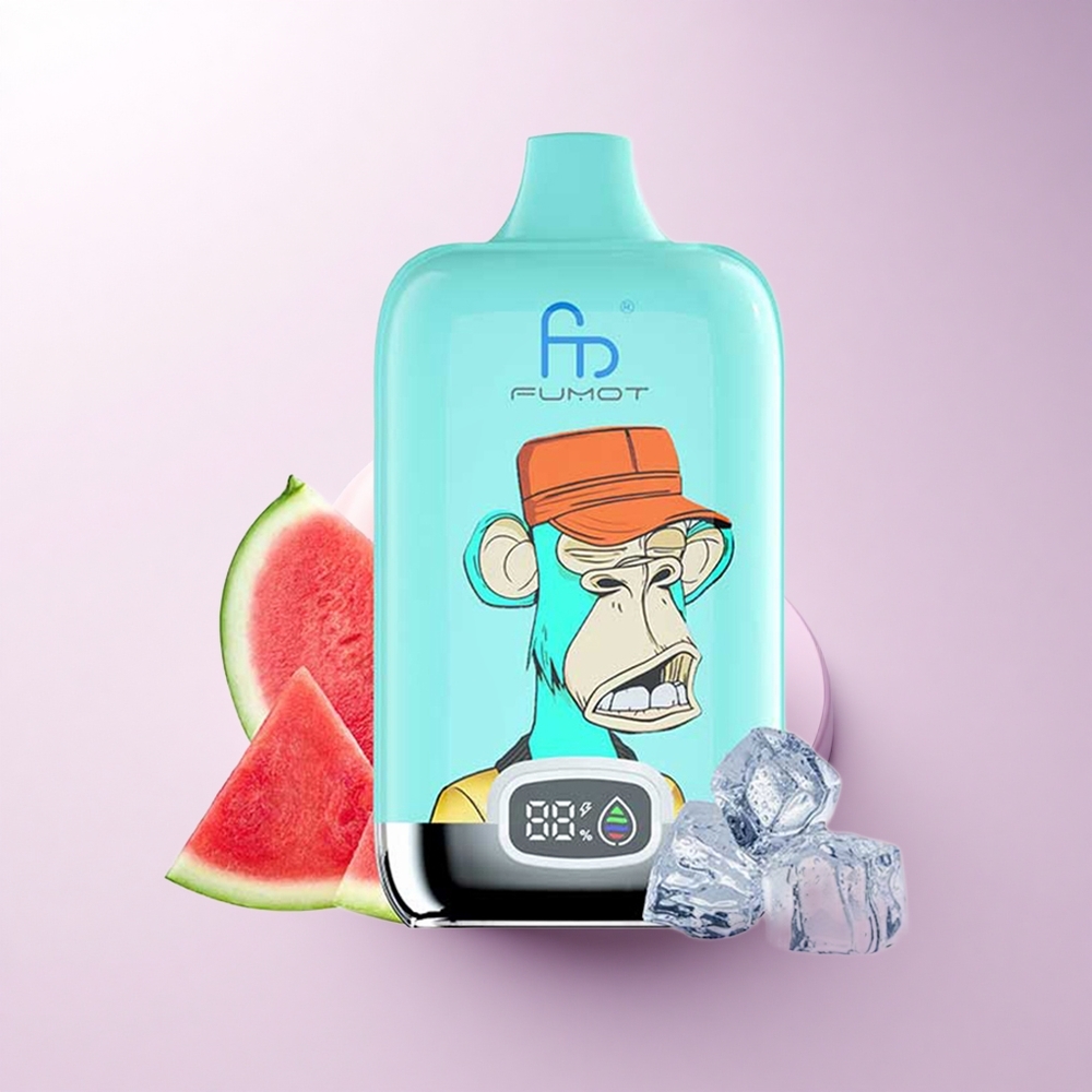 Fumot Tornado Digital Box 12000 Puffs دونات الفراولة مع ملف شبكي وشحن نوع سي
