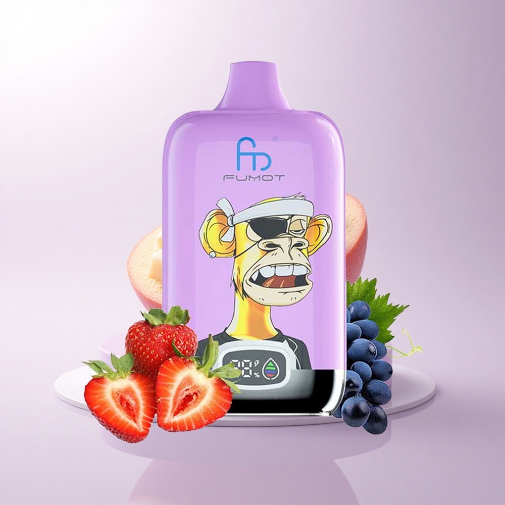 Fumot Tornado Digital Box 12000 Puffs مانجو على الثلج مع شبكة ملف و شحن نوع سي