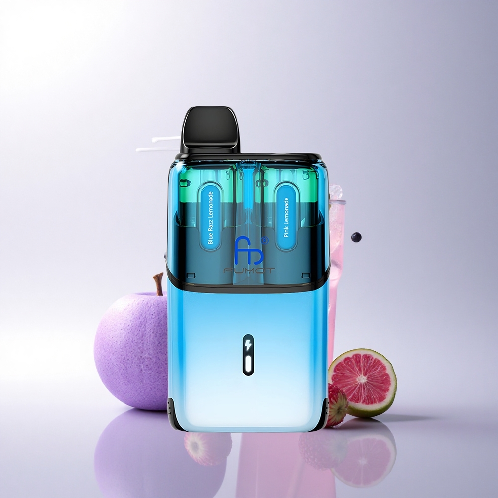 Fumot Ultra T32000 Puffs عصير الليمون الوردي الأزرق مع شحن سريع ونيكوتين 20مغ
