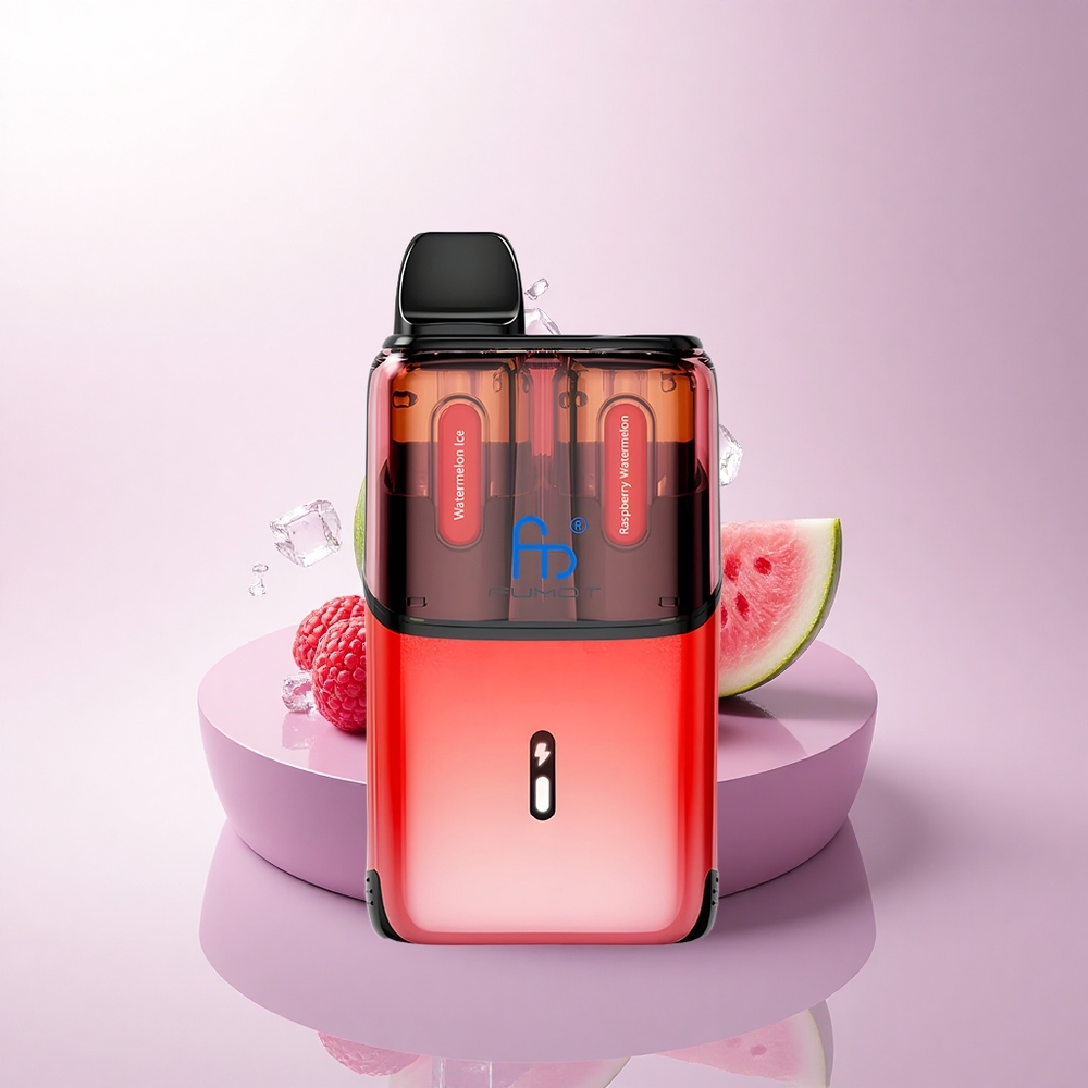 Fumot Ultra T32000 Puffs بطيخ مثلج - توت العليق والبطيخ بشحن سريع ونيكوتين 20 ملغ