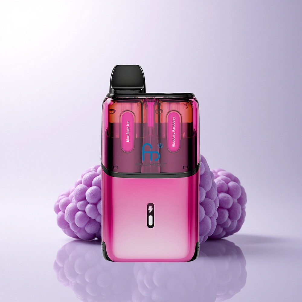 Fumot Ultra T32000 Puffs توت أزرق وتوت العليق الجليد مع شحن سريع نوع سي ومللي 24