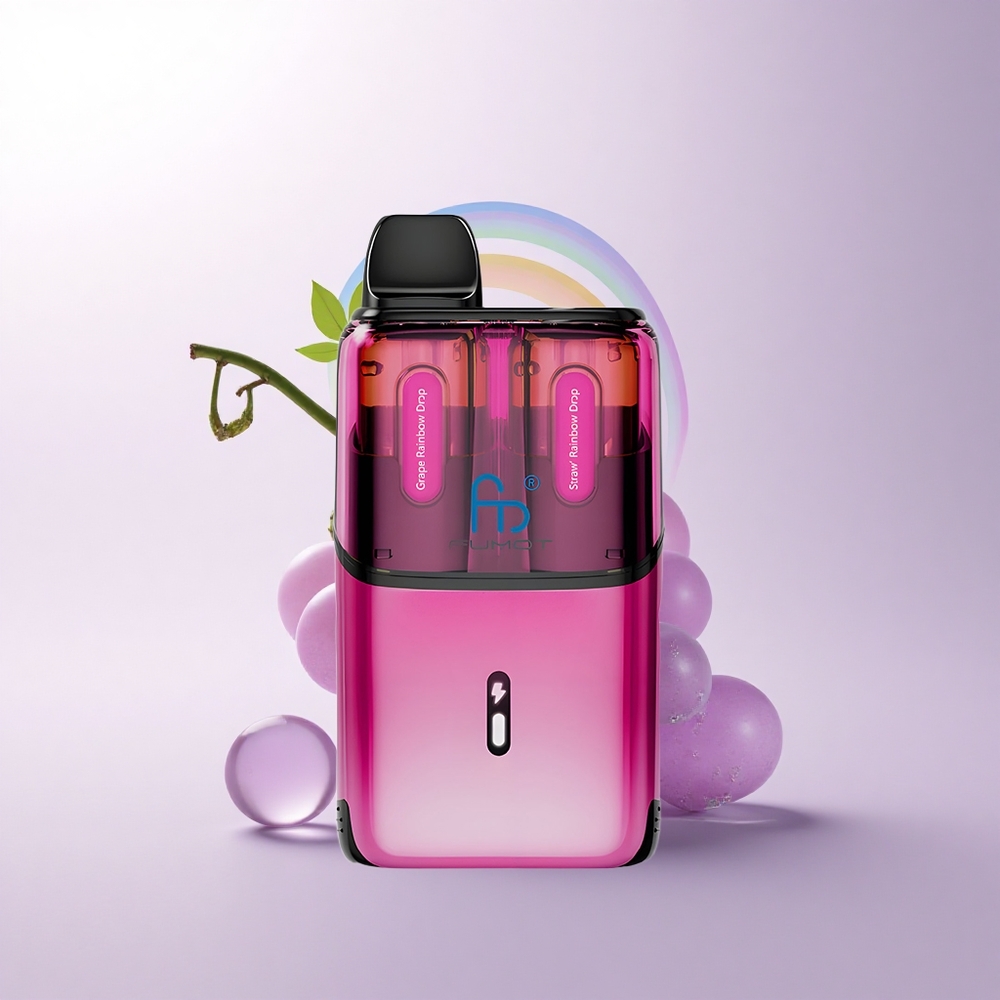 Fumot Ultra T32000 Puffs قطرات قوس المطر الفراولة مع شحن سريع وبطارية 800 مللي أمبير