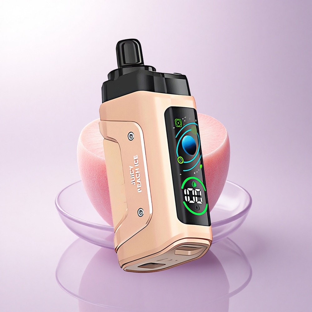 Razz Bar 45000 Puffs عصير الخوخ الجليدي بـ 45000 نفخة وشريحة شبكية 1.0 أوم