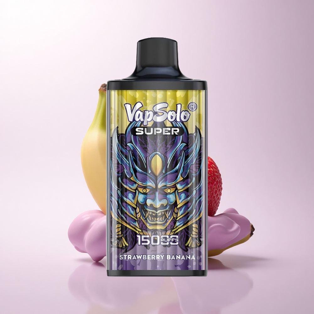 Vapsolo Super 15000 Puffs فراولة موز - 40 مل - 850 ملي أمبير