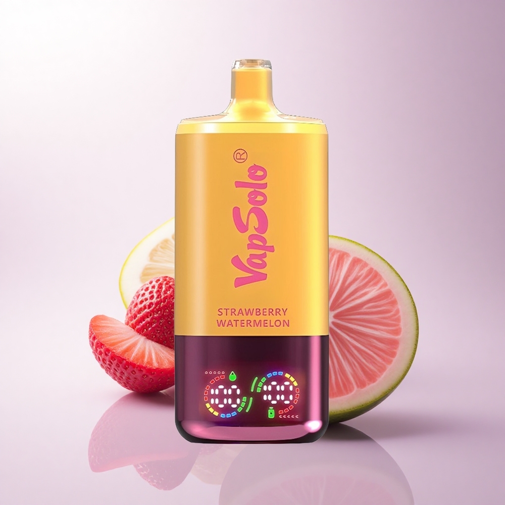 Vapsolo Triple 30000 Puffs فراولة بطيخ ليمون خوخ مع 40 مل سائل إلكتروني ونيكوتين 20 ملغ/مل