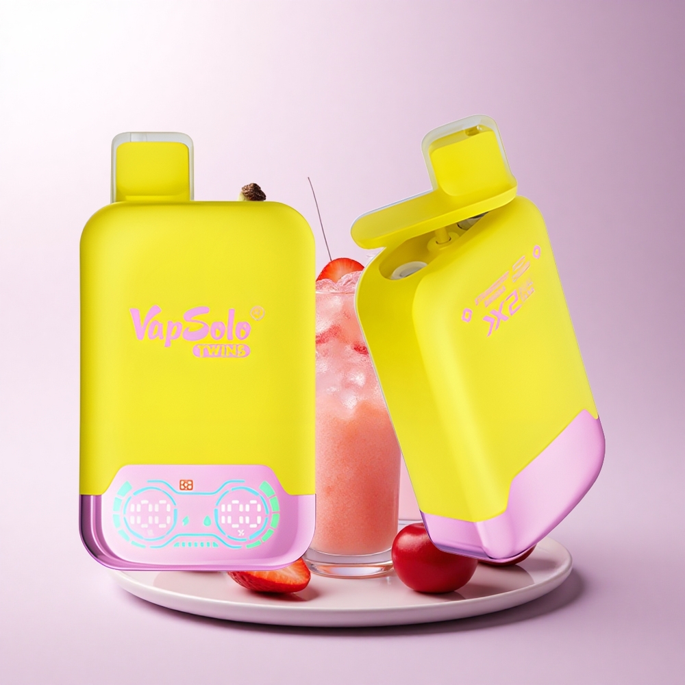 Vapsolo Twins 20000 Puffs فراولة موز & كرز فوار - 40 مل - نوع سي