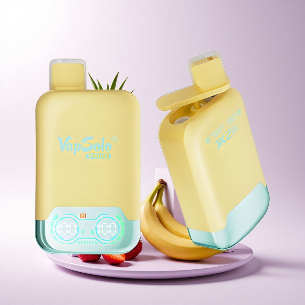 Vapsolo Twins 20000 Puffs أناناس جوز الهند و فراولة موز مع 40 مل و نوع سي