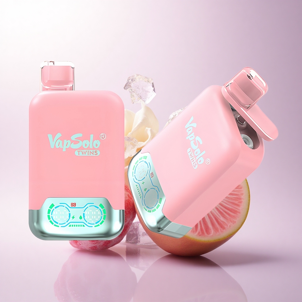 Vapsolo Twins 20000 Puffs فراولة مثلج & مانجو خوخ بطيخ 40 مل
