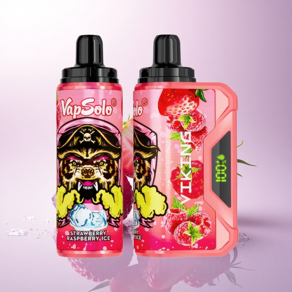 VapSolo VIKING 12000 Puffs تُوت العُلّيق والفراولة الجليدي 22 مل