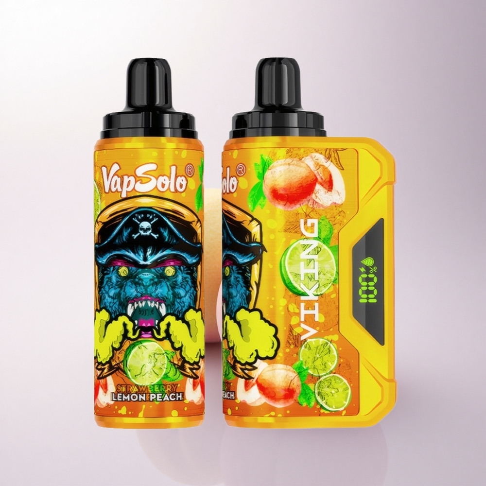 VapSolo VIKING 12000 Puffs ليمون خوخ 22 مل نوع سي