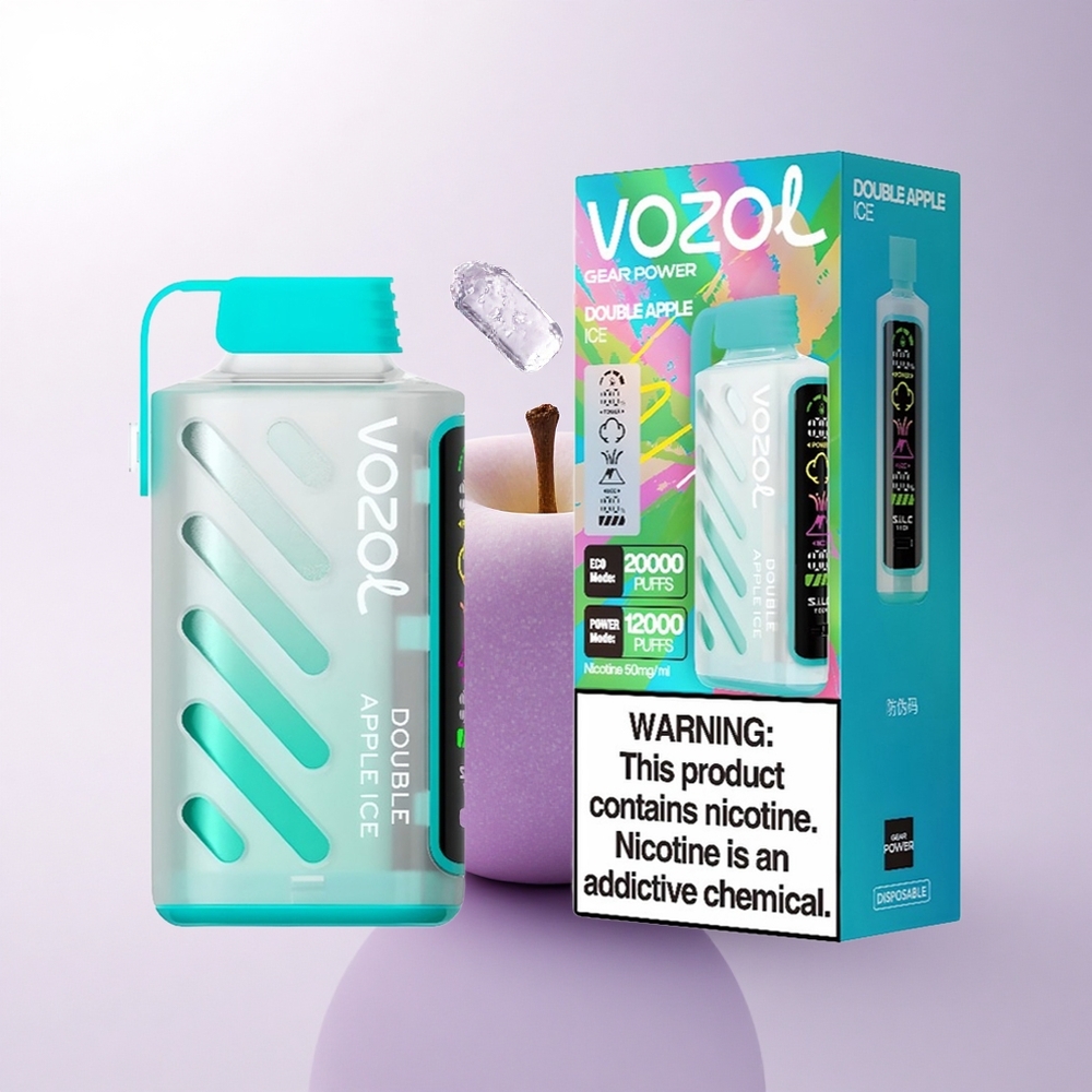 VOZOL Gear Power 20000 Puffs تفاحتين مثلج مع تقنية S.i.L.C وشاشة كاملة وسعة 20 مل