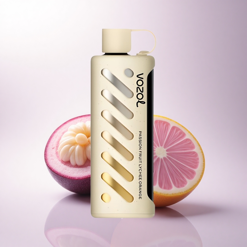 VOZOL Gear Shisha 25000 Puffs فاكهة العاطفة والليتشي والبرتقال مع 25000 نفخة و 5 ملغ/مل نيكوتين
