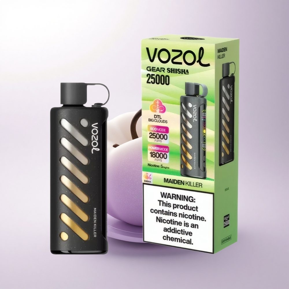 VOZOL Gear Shisha 25000 Puffs قاتل العذراء: 30 نكهة لذيذة، 25000 نفخة، تقنية S.i.L.C