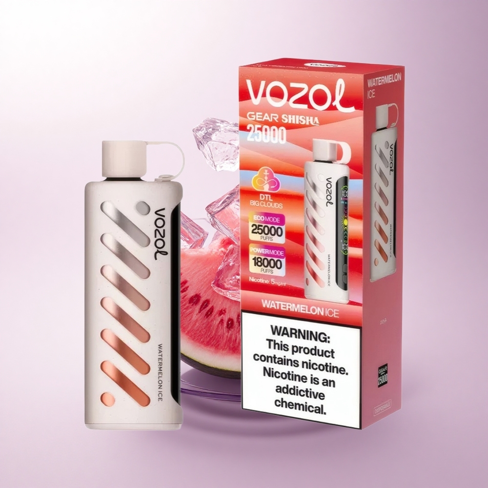 VOZOL Gear Shisha 25000 Puffs بطيخ مثلج بـ 30 نكهة وتقنية S.i.L.C
