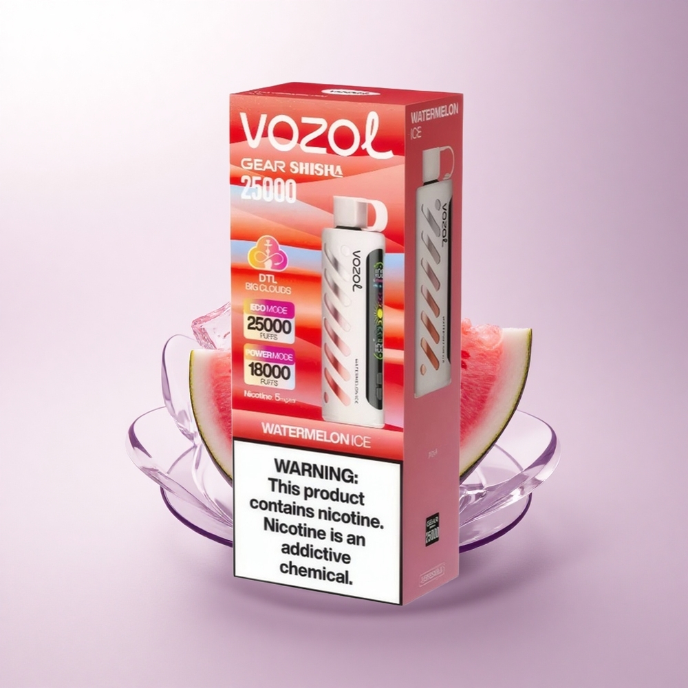 VOZOL Gear Shisha 25000 Puffs بطيخ مثلج بـ 30 نكهة وتقنية S.i.L.C