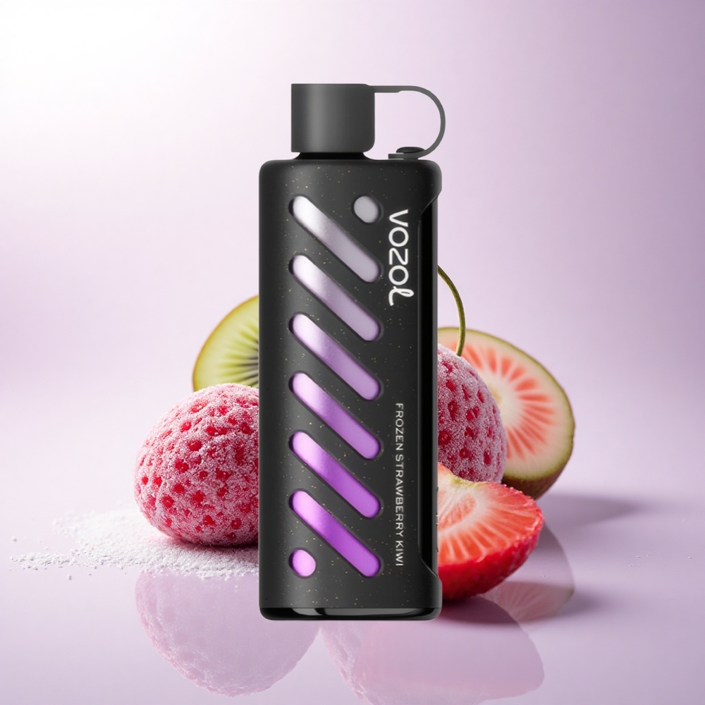 VOZOL Gear Shisha 25000 Puffs الفراولة والكيوي المجمد مع 5 ملغم/مل نيكوتين و 1000 مللي أمبير
