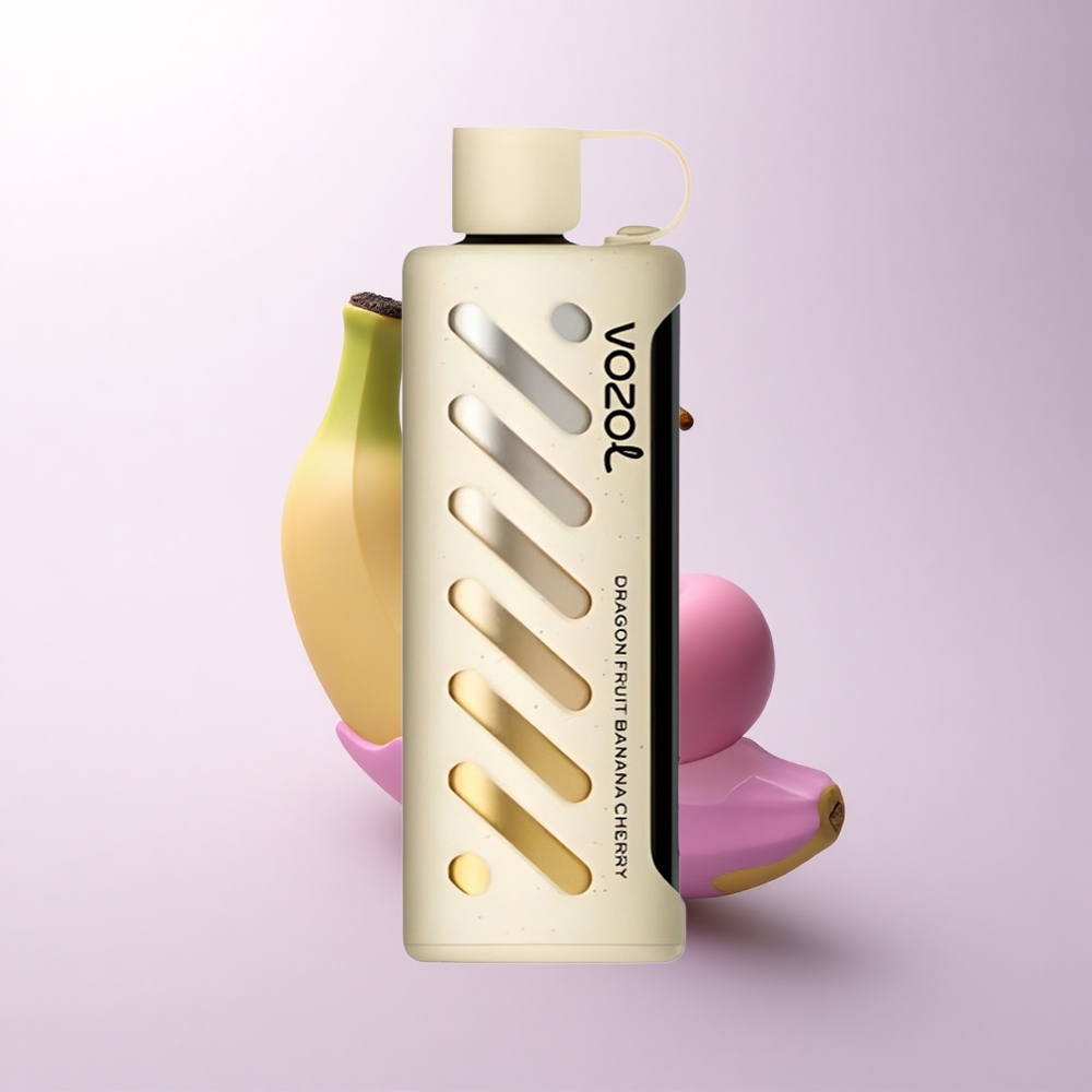 VOZOL Gear Shisha 25000 Puffs فاكهة التنين الموز الكرز مع 5 ملغ/مل نيكوتين و 30 نكهة لذيذة