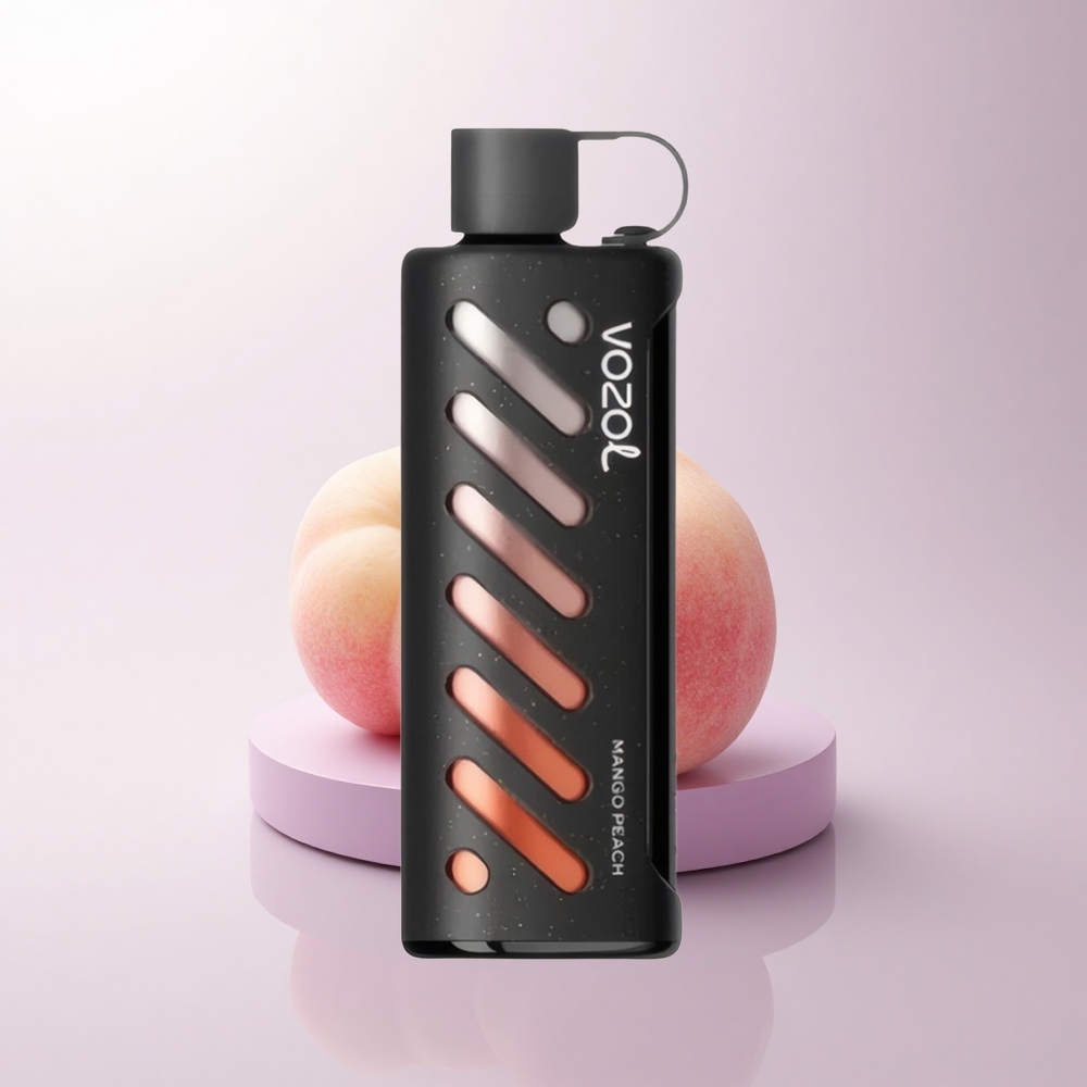 VOZOL Gear Shisha 25000 Puffs مانجو خوخ بتقنية S.i.L.C ونظام Dual Mesh