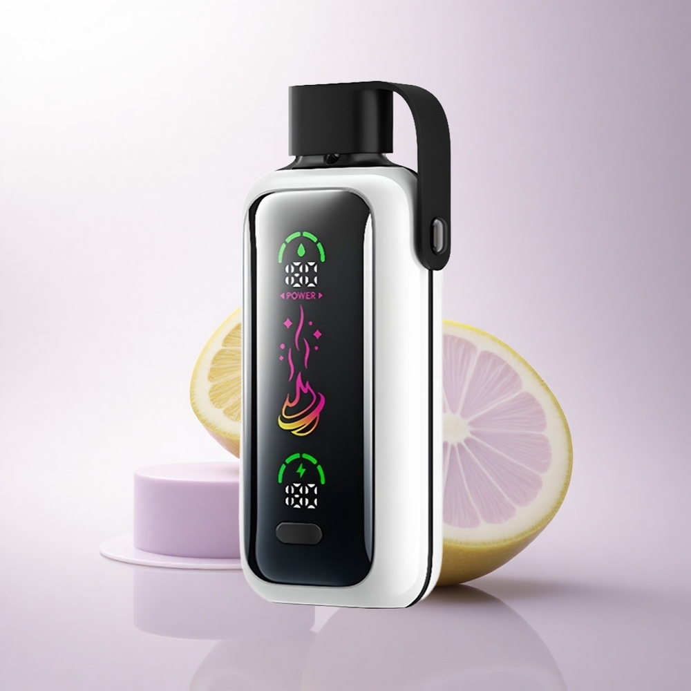 VOZOL Star 20000 Puffs عطر الليمون بشاشة مرآة عالية الدقة وباترية 650 مللي أمبير