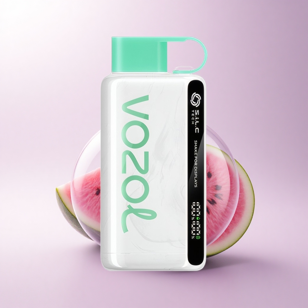 VOZOL STAR 9000/12000 Puffs علكة البطيخ الفقاعية مع شاشة اهتزاز وتقنية الشحن السريع