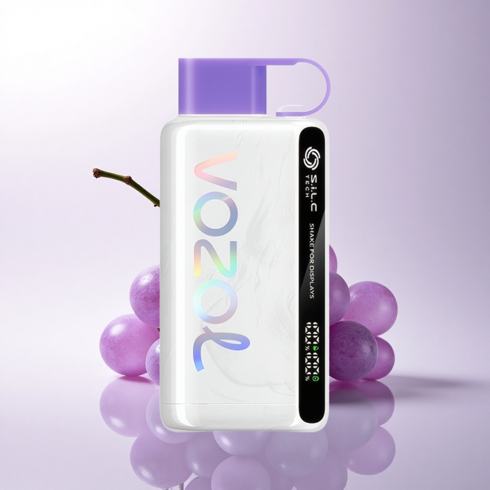 VOZOL STAR 9000/12000 Puffs عنب الجليد مع شاشة اهتزاز وتقنية الشحن السريع