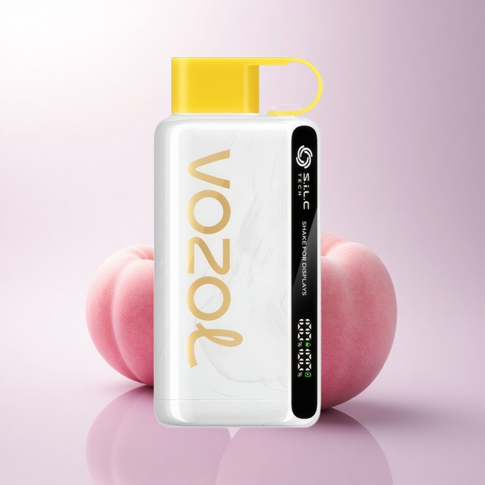 VOZOL STAR 9000/12000 Puffs عصير الكرز والخوخ مع تقنية شحن سريع