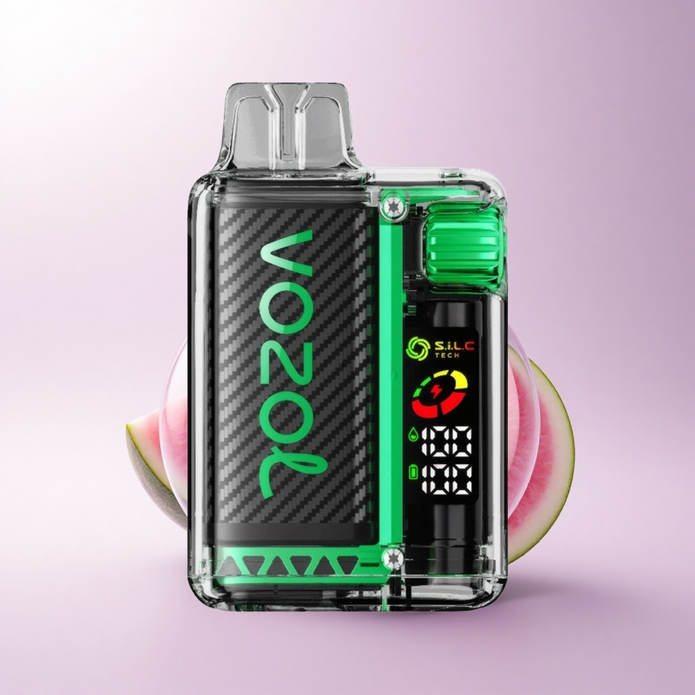 VOZOL Vista 20000 Puffs علكة البطيخ الفقاعية مع شاشة OLED وملف ثنائي شبكي وتعديل 6 مستويات للواط